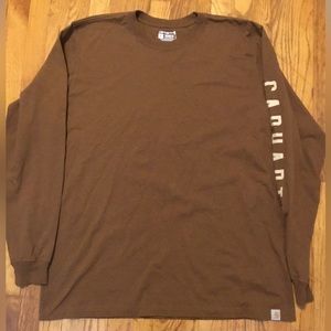 Unisex XL brown Carhartt long sleeve shirt